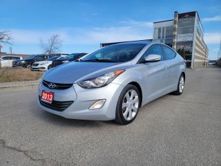 <p>SUPER CLEAN 13 HYUNDAI ELANTRA!! RARE LIMITED PACKAGE! FULLY LOADED WITH NAVI, ROOF, LEATHER, FRONT AND REAR HEATED SEATS, REVERSE CAMERA, BLUETOOTH & MORE! DRIVES GREAT!! LOCAL ONTARIO TRADE-IN! CALL TODAY!!</p><p> </p><p>THE FULL CERTIFICATION COST OF THIS VEICHLE IS AN <strong>ADDITIONAL $690+HST</strong>. THE VEHICLE WILL COME WITH A FULL VAILD SAFETY AND 36 DAY SAFETY ITEM WARRANTY. THE OIL WILL BE CHANGED, ALL FLUIDS TOPPED UP AND FRESHLY DETAILED. WE AT TWIN OAKS AUTO STRIVE TO PROVIDE YOU A HASSLE FREE CAR BUYING EXPERIENCE! WELL HAVE YOU DOWN THE ROAD QUICKLY!!! </p><p><strong>Financing Options Available!</strong></p><p><strong>TO CALL US 905-339-3330 </strong></p><p>We are located @ 2470 ROYAL WINDSOR DRIVE (BETWEEN FORD DR AND WINSTON CHURCHILL) OAKVILLE, ONTARIO L6J 7Y2</p><p>PLEASE SEE OUR MAIN WEBSITE FOR MORE PICTURES AND CARFAX REPORTS</p><p><span style=font-size: 18pt;>TwinOaksAuto.Com</span></p>