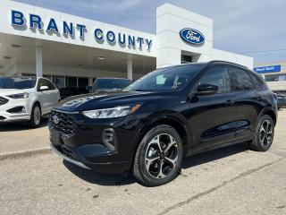 <p><br />KEY FEATURES: 2024 Ford Escape ST Select, all-wheel drive, Part vinyl seats with cloth insert, Black, Aluminum wheels, Tech1 package, 13 in touch screen, Lane centering, Bliss with rear cross-traffic alert, fordPass, sync4, Lane keep system, navigation, pre-collision assist, remote keyless entry, remote vehicle start, Trailer tow, reverse camera, reverse sensors, heated seats, Auto headlamps, fog lamps and more.</p><p><br />Please Call 519-756-6191, Email sales@brantcountyford.ca for more information and availability on this vehicle.  Brant County Ford is a family owned dealership and has been a proud member of the Brantford community for over 40 years!</p><p> </p><p><br />** PURCHASE PRICE ONLY (Includes) Fords Delivery Allowance</p><p><br />** See dealer for details.</p><p>*Please note all prices are plus HST and Licensing. </p><p>* Prices in Ontario, Alberta and British Columbia include OMVIC/AMVIC fee (where applicable), accessories, other dealer installed options, administration and other retailer charges. </p><p>*The sale price assumes all applicable rebates and incentives (Delivery Allowance/Non-Stackable Cash/3-Payment rebate/SUV Bonus/Winter Bonus, Safety etc</p><p>All prices are in Canadian dollars (unless otherwise indicated). Retailers are free to set individual prices.</p><p> </p>