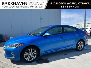 Just IN... Local Trade-in 2018 Hyundai Elantra GL. Some of the MANY Feature Options Included in the Trim Package are 2.0L 4-Cylinder Engine, 6-speed automatic transmission, 16-inch aluminum-alloy wheels, 7.0-inch touch-screen display, Air Conditioning, Cruise Control, Reverse Backup Camera with Dynamic Guidelines, Standard Power Options, Bluetooth Wireless Technology with Streaming Audio, AM/FM stereo radio, Android Auto & Apple CarPlay, Heated Steering Wheel, Heated Front Seats, USB Connector, Auxiliary connectivity, Remote keyless entry with alarm and panic button and remote trunk release, Leather wrapped steering wheel & Leather wrapped shift knob, Blind Spot Monitor & 60/40 split-folding rear bench seats & So Much MORE. The Elantra has undergone a Complete Detail Cleaning and is all ready for YOU. Nobody deals like Barrhaven Jeep Dodge Ram, come and see us today and we will show you why!!