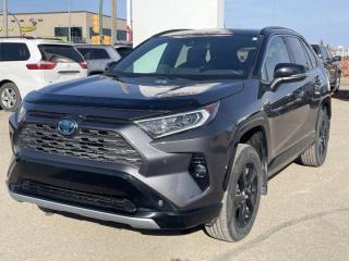 Check out this 2020 Toyota Rav4 Hybrid! This 5 passenger all wheel drive comes equipped with a back up camera, Bluetooth, Apple Car Play/ Android Auto, leather, power, heated and air cooled seats., navigation, connected services available, alloy rims, sunroof remote starter, and so much more!This one owner vehicle is locally owned, has a clean accident history and is Toyota Certified passing the stringent 160 point inspection so you can drive with confidence!