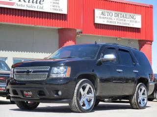 <p>2013 Chevrolet Tahoe LTZ 4WD</p><p>5.3LTR<br>A/C<br>Tilt<br>Cruise<br>Power windows<br>Power locks<br>Power mirrors<br>Power seats<br>Power pedals<br>Heated & air conditioned seats<br>Rear heated seats<br>Heated steering wheel<br>AM/FM radio with CD player<br>3rd row seating / 8 passengers<br>DVD player<br>317,000 HIGHWAY kms!<br>22 chrome wheels<br>Factory remote starter<br>Back up camera<br>Fog lights<br>Sunroof<br>MUST BE SEEN!</p><p>$18,475 Safetied<br>Financing and Warranty Available at Fine Ride Auto Sales Ltd<br>www.FineRideAutoSales.ca</p><p>Call: 204-415-3300 or 1-855-854-3300<br>Text: 204-226-1790<br>View in person at: Unit 3-3000 Main Street</p><p>DLR# 4614<br>**Plus applicable taxes**</p><p></p><p style=text-align:center;><i><strong><u>***NEW HOURS EFFECTIVE MAY 15, 2024***</u></strong></i></p><p style=text-align:center;>Monday                9am to 6pm<br>Tuesday               9am to 6pm<br>Wednesday               9am to 6pm<br>Thursday                9am to 6pm<br>Friday                9am to 5pm<br>Saturday                   10am to 2pm<br>Sunday                    CLOSED</p><p style=text-align:center;><i><strong>***CLOSED SATURDAY, SUNDAY & MONDAYS FOR LONG WEEKENDS***</strong></i></p>