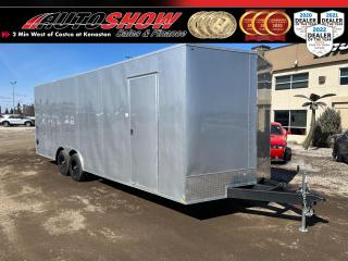 <strong>*** AS-NEW NEVER REGISTERED 2024 MIRAGE 24 FOOT CAR HAULER! *** </strong><b>DUAL 5200LBS AXLES</b>, <strong>24 FOOT LENGTH X 8 FOOT WIDTH, 9900LBS GVWR, LED LIGHTING!! </strong>*** Perfect for hauling just about any kind of toys!! Used once to bring a Corvette up from the States, absolutely as-new, never registered. Dual-axle car hauler with tons of room inside and tie-downs throughout. Beautiful gloss silver paneling w/ Black HD Steel Rims gives this trailer a sleek and upscale look. Very affordable financing available, as low as $120 b/w or less plus tax (OAC). Fit with optioned Interior Tie-Down Rails......Full-Sized Front Access Door......<strong>LED </strong>Lights......Self-Adjusting Trailer Brakes......Spring-Assisted Rear Door (Ramp)......<strong>HD </strong>Trailer Jack......<strong>INTERIOR LIGHTING</strong> w/ Wall Switch......Exterior Vents......A-Frame Coupler......7-Pin Connector......12V Breakaway Switch (Applies brakes automatically if trailer comes disconnected!)......<strong>15 INCH 6-BOLT HD RIMS!! </strong><br /><br />This unit is absolutely like-new, now sale priced at just $24,600 with super attractive financing ($120 b/w or less plus tax, oac) and North America-wide extended warranties with roadside assistance available!<br /><br /><br />Will accept trades. Please call (204)560-6287 or View at 3165 McGillivray Blvd. (Conveniently located two minutes West from Costco at corner of Kenaston and McGillivray Blvd.)<br /><br />In addition to this please view our complete inventory of used <a href=\https://www.autoshowwinnipeg.com/used-trucks-winnipeg/\>trucks</a>, used <a href=\https://www.autoshowwinnipeg.com/used-cars-winnipeg/\>SUVs</a>, used <a href=\https://www.autoshowwinnipeg.com/used-cars-winnipeg/\>Vans</a>, used <a href=\https://www.autoshowwinnipeg.com/new-used-rvs-winnipeg/\>RVs</a>, and used <a href=\https://www.autoshowwinnipeg.com/used-cars-winnipeg/\>Cars</a> in Winnipeg on our website: <a href=\https://www.autoshowwinnipeg.com/\>WWW.AUTOSHOWWINNIPEG.COM</a><br /><br />Complete comprehensive warranty is available for this vehicle. Please ask for warranty option details. All advertised prices and payments plus taxes (where applicable).<br /><br />Winnipeg, MB - Manitoba Dealer Permit # 4908