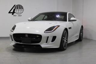 <p>Our F-Type R is an all-wheel drive Jaguar 2-seat coupe, with a 540 horsepower supercharged V8 engine! Optioned in Polaris White on 20 wheels with red brake calipers, over a black leather interior.</p>

<p>Highly equipped with performance and luxury features, including keyless entry with push-button start, adjustable drive modes with performance displays, a Meridian sound system, heated memory seats with adjustable bolstering, heated steering, ambient interior lighting, an Active Sports Exhaust, a panoramic glass roof, a backup camera with front/rear parking sensors, and much more!</p>

<p>World Fine Cars Ltd. has been in business for over 40 years and maintains over 90 pre-owned vehicles in inventory at all times. Every certified retailed vehicle will have a 3 Month 3000 KM POWERTRAIN WARRANTY WITH SEALS AND GASKETS COVERAGE, with our compliments (conditions apply please contact for details). CarFax Reports are always available at no charge. We offer a full service center and we are able to service everything we sell. With a state of the art showroom including a comfortable customer lounge with WiFi access. We invite you to contact us today 1-888-334-2707 www.worldfinecars.com</p>
