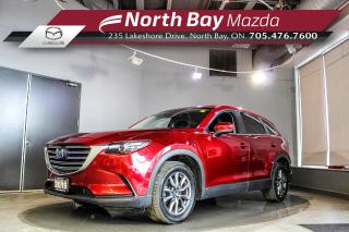 2019 CX-9 GS: One Owner, Dealer Serviced, Low Kilometers. Clean Safety, New Wipers! 3 Rows! 7 seats!

Features Include: Features Include: All Wheel Drive, Backup Camera, Radar Cruise Control, Lane Keep Assist, Heated Seats, Power Windows, Power Seats, A/C, Automatic Headlights, Automatic Transmission, Android Auto and Apple Carplay Compatible, Push Start.

Why Youll Want to Buy from North Bay Mazda? *The Clubhouse Commitment Pre-Owned Vehicle Program provides you with additional coverage for things such as the 3-year Tire and Rim Coverage, The Clubhouse Powertrain Warranty, coverage for The Little Things like battery, wiper, and bulb replacement, 3- year anti-theft protection and a 7-day exchange policy to give you the ultimate peace of mind when purchasing a pre-owned vehicle. Clubhouse Commitment is an optional coverage which can be purchased at time of sale for a $699 value. Pre-Owned Vehicle purchases are subject to an adjusted price when purchasing with cash. You are eligible for Finance Pricing with a maximum down payment of 15% of listed finance price. Contact us for more details. * Our certified vehicles go through a 120-point Clubhouse Certified Used Vehicle Inspection, and we will provide the CarFax vehicle history documents as well as any available service history. * We competitively price our vehicles below the market average which means that we have already done all the market research for you. Rest assured that you are getting the best deal possible. * We have automotive financial experts who are experienced in dealing with all levels of credit challenges. We also work with all major banks and third-party lenders daily so we are confident that we can get you the best rate available. * As a premier New and Pre-Owned vehicle dealership, we pride ourselves on a superior customer experience and a lifetime of customer care. We are conveniently located at 235 Lakeshore Drive, in North Bay, Ontario. If you cant make it to us, we can accommodate you! Call us today at 705-476-7600 to come in and see this vehicle!