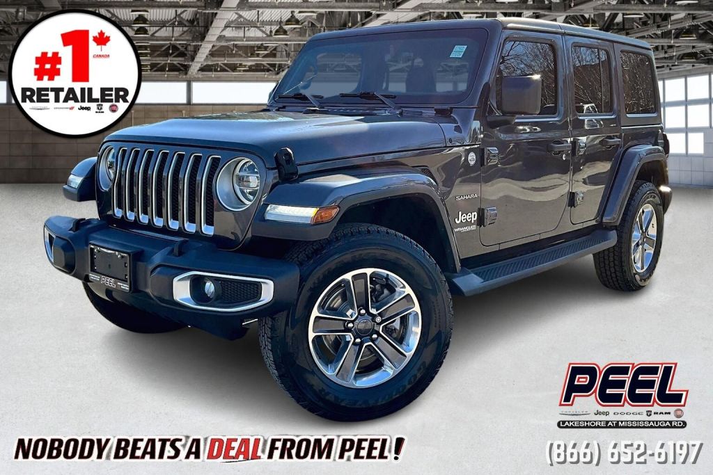 Used 2020 Jeep Wrangler Unlimited Sahara Dual Top LED Heated Leather 4X4 for Sale in Mississauga, Ontario