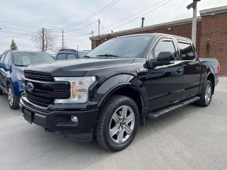 LOADED SUPERCREW LARIAT SPORT 4x4 w/ ALMOST $13K OF FACTORY OPTIONS INCL. 502A, FX4 OFF ROAD, TECH PACKAGES AND PREMIUM PANORAMIC SUNROOF!! Leather, heated/cooled front seats w/ heated rear seats, heated steering, remote start, 360 camera w/ rear park sensors, navigation, active park assist, blind spot monitor, rear cross-traffic alert, premium adaptive cruise control w/ stop & go, lane-keep assist, pre-collision system, hard tri-fold tonneau cover, 20-inch alloys, running boards, 8-inch touchscreen w/ Apple CarPlay/Android Auto, premium Bang & Olufsen audio, premium tailgate step, power seats w/ driver memory, auto locking rear differential, tow package, 5-foot 6-inch box w/ spray-in bedliner & cargo mat, automatic headlights w/ auto highbeams, keyless entry w/ push start, full power group incl. power adjustable pedals, auto-dimming rearview mirror, Bluetooth and more! This vehicle just landed and is awaiting a full detail and photo shoot. Contact us and book your road test today!
