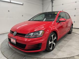 210HP AUTOMATIC GTI AUTOBAHN w/ Panoramic sunroof, heated seats, backup camera, premium Fender audio, 18-inch alloys, dual-zone climate control, rain-sensing wipers, paddle shifters, automatic headlights w/ auto highbeams, auto-dimming rearview mirror, leather-wrapped steering wheel, cruise control, Bluetooth and Sirius XM!