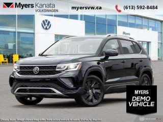 <b>Sunroof,  Navigation,  Leather Seats,  Premium Audio,  Cooled Seats!</b><br> <br> <br> <br>  This 2024 VW Taos proves you dont have to be big to be bold. <br> <br>The VW Taos was built for the adventurer in all of us. With all the tech you need for a daily driver married to all the classic VW capability, this SUV can be your weekend warrior, too. Exceeding every expectation was the design motto for this compact SUV, and VW engineers delivered. For an SUV thats just right, check out this 2024 Volkswagen Taos.<br> <br> This deep black pearl SUV  has an automatic transmission and is powered by a  1.5L I4 16V GDI DOHC Turbo engine.<br> <br> Our Taoss trim level is Highline 4MOTION. This range-topping Highline 4MOTION trim features a dual-panel glass sunroof, BeatsAudio premium audio and leather upholstery. The standard features continue with adaptive cruise control, dual-zone climate control, remote engine start, lane keep assist with lane departure warning, and an upgraded 8-inch infotainment screen with inbuilt navigation, VW Car-Net services. Additional features include ventilated and heated front seats, a heated leatherette-wrapped steering wheel, remote keyless entry, and a wireless charging pad. Safety features include blind spot detection, front and rear collision mitigation, autonomous emergency braking, and a back-up camera. This vehicle has been upgraded with the following features: Sunroof,  Navigation,  Leather Seats,  Premium Audio,  Cooled Seats,  Wireless Charging,  Adaptive Cruise Control.  This is a demonstrator vehicle driven by a member of our staff and has just 429 kms.<br><br> <br>To apply right now for financing use this link : <a href=https://www.myersvw.ca/en/form/new/financing-request-step-1/44 target=_blank>https://www.myersvw.ca/en/form/new/financing-request-step-1/44</a><br><br> <br/>    4.99% financing for 84 months. <br> Buy this vehicle now for the lowest bi-weekly payment of <b>$309.07</b> with $0 down for 84 months @ 4.99% APR O.A.C. ( taxes included, $1071 (OMVIC fee, Air and Tire Tax, Wheel Locks, Admin fee, Security and Etching) is included in the purchase price.    ).  Incentives expire 2024-05-31.  See dealer for details. <br> <br> <br>LEASING:<br><br>Estimated Lease Payment: $235 bi-weekly <br>Payment based on 3.99% lease financing for 48 months with $0 down payment on approved credit. Total obligation $24,470. Mileage allowance of 16,000 KM/year. Offer expires 2024-05-31.<br><br><br>Call one of our experienced Sales Representatives today and book your very own test drive! Why buy from us? Move with the Myers Automotive Group since 1942! We take all trade-ins - Appraisers on site!<br> Come by and check out our fleet of 40+ used cars and trucks and 120+ new cars and trucks for sale in Kanata.  o~o