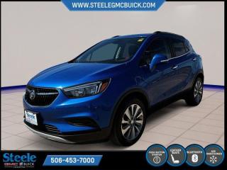 New Price!Coastal Blue Metallic 2017 Buick Encore Preferred | FOR SALE AT STEELE GMC FREDERICTON | FWD 6-Speed Automatic Electronic with Overdrive ECOTEC 1.4L I4 SMPI DOHC Turbocharged VVT* Market Value Pricing *, 2-Way Manual Front Passenger Seat Adjuster, 4-Wheel Disc Brakes, 6 Speakers, 6-Way Power Driver Seat Adjuster, ABS brakes, Air Conditioning, AM/FM radio: SiriusXM, Apple CarPlay/Android Auto, Brake assist, Bumpers: body-colour, Cloth w/Leatherette Seat Trim, Compass, Driver door bin, Driver vanity mirror, Drivers Seat Mounted Armrest, Dual front impact airbags, Dual front side impact airbags, Electronic Stability Control, Emergency communication system: OnStar Guidance, Exterior Parking Camera Rear, Front anti-roll bar, Front Bucket Seats, Front reading lights, Front wheel independent suspension, Illuminated entry, Knee airbag, Low tire pressure warning, Occupant sensing airbag, Outside temperature display, Overhead airbag, Passenger door bin, Passenger vanity mirror, Power windows, Premium audio system: IntelliLink, Radio data system, Radio: Buick IntelliLink AM/FM Stereo, Rear window defroster, Remote keyless entry, Ride & Handling Suspension, Roof rack: rails only, SiriusXM Satellite Radio, Speed-sensing steering, Split folding rear seat, Spoiler, Steering wheel mounted audio controls, Tachometer, Telescoping steering wheel, Tilt steering wheel, Traction control, Trip computer, Turn signal indicator mirrors.Certification Program Details: 80 Point Inspection Fresh Oil Change Full Vehicle Detail Full tank of Gas 2 Years Fresh MVI Brake through InspectionSteele GMC Buick Fredericton offers the full selection of GMC Trucks including the Canyon, Sierra 1500, Sierra 2500HD & Sierra 3500HD in addition to our other new GMC and new Buick sedans and SUVs. Our Finance Department at Steele GMC Buick are well-versed in dealing with every type of credit situation, including past bankruptcy, so all customers can have confidence when shopping with us!Steele Auto Group is the most diversified group of automobile dealerships in Atlantic Canada, with 47 dealerships selling 27 brands and an employee base of well over 2300.Awards:* JD Power Canada Dependability StudyReviews:* Owners tend to report that the Encore is cheerful to drive, easy to zip around in, flexible, and sufficiently roomy for four average-sized adults and a load of groceries. Tech-based features are easy to interface with, and many owners appreciate the added confidence of the OnStar system when travelling. In terms of all aspects of delivering a comfortable, relaxed, and easy-driving experience, the Encore seems to have impressed its owner community. Source: autoTRADER.ca