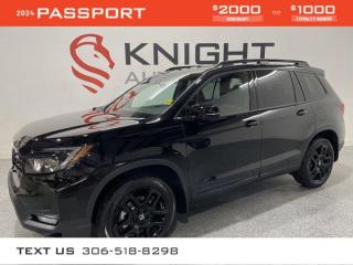 New 2024 Honda Passport Black Edition l Heated/ Cooled Leather l Heated Wheel l Sunroof for sale in Moose Jaw, SK