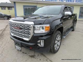 Used 2022 GMC Canyon LIKE NEW DENALI-VERSION 5 PASSENGER 2.8L - DURAMAX DIESEL.. 4X4.. CREW-CAB.. SHORTY.. NAVIGATION.. LEATHER.. HEATED SEATS & WHEEL.. BACK-UP CAMERA.. for sale in Bradford, ON