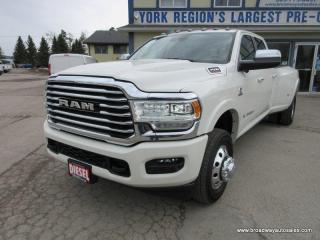 Used 2022 RAM 3500 1-TON LONG-HORN-MODEL 5 PASSENGER 6.7L - CUMMINS.. 4X4.. CREW-CAB.. 8-FOOT-DUALLY.. NAVIGATION.. LEATHER.. POWER PEDALS.. BACK-UP CAMERA.. for sale in Bradford, ON