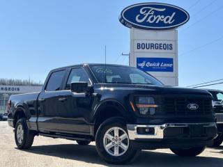 <b>17-inch Painted Aluminum Wheels, Tow Package, Spray-In Bed Liner, XL Series, Fog Lamps!</b><br> <br> <br> <br>  Thia 2024 F-150 is a truck that perfectly fits your needs for work, play, or even both. <br> <br>Just as you mould, strengthen and adapt to fit your lifestyle, the truck you own should do the same. The Ford F-150 puts productivity, practicality and reliability at the forefront, with a host of convenience and tech features as well as rock-solid build quality, ensuring that all of your day-to-day activities are a breeze. Theres one for the working warrior, the long hauler and the fanatic. No matter who you are and what you do with your truck, F-150 doesnt miss.<br> <br> This agate black Crew Cab 4X4 pickup   has a 10 speed automatic transmission and is powered by a  400HP 3.5L V6 Cylinder Engine.<br> <br> Our F-150s trim level is XL. This dependable do-it-all truck in the XL trim comes with great standard features such as class IV tow equipment with trailer sway control, remote keyless entry, cargo box lighting, and a 12-inch infotainment screen powered  by SYNC 4 featuring voice-activated navigation, SiriusXM satellite radio, Apple CarPlay, Android Auto and FordPass Connect 5G internet hotspot. Safety features also include blind spot detection, lane keep assist with lane departure warning, front and rear collision mitigation and automatic emergency braking. This vehicle has been upgraded with the following features: 17-inch Painted Aluminum Wheels, Tow Package, Spray-in Bed Liner, Xl Series, Fog Lamps, Running Boards. <br><br> View the original window sticker for this vehicle with this url <b><a href=http://www.windowsticker.forddirect.com/windowsticker.pdf?vin=1FTFW1L82RKD35777 target=_blank>http://www.windowsticker.forddirect.com/windowsticker.pdf?vin=1FTFW1L82RKD35777</a></b>.<br> <br>To apply right now for financing use this link : <a href=https://www.bourgeoismotors.com/credit-application/ target=_blank>https://www.bourgeoismotors.com/credit-application/</a><br><br> <br/> 3.99% financing for 84 months.  Incentives expire 2024-04-30.  See dealer for details. <br> <br>Discount on vehicle represents the Cash Purchase discount applicable and is inclusive of all non-stackable and stackable cash purchase discounts from Ford of Canada and Bourgeois Motors Ford and is offered in lieu of sub-vented lease or finance rates. To get details on current discounts applicable to this and other vehicles in our inventory for Lease and Finance customer, see a member of our team. </br></br>Discover a pressure-free buying experience at Bourgeois Motors Ford in Midland, Ontario, where integrity and family values drive our 78-year legacy. As a trusted, family-owned and operated dealership, we prioritize your comfort and satisfaction above all else. Our no pressure showroom is lead by a team who is passionate about understanding your needs and preferences. Located on the shores of Georgian Bay, our dealership offers more than just vehiclesits an experience rooted in community, trust and transparency. Trust us to provide personalized service, a diverse range of quality new Ford vehicles, and a seamless journey to finding your perfect car. Join our family at Bourgeois Motors Ford and let us redefine the way you shop for your next vehicle.<br> Come by and check out our fleet of 80+ used cars and trucks and 210+ new cars and trucks for sale in Midland.  o~o