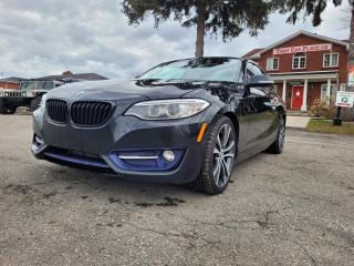 <div>2015 BMW 228 Xi. Coupe Finished in black and RED leather interior, this 2.0 L gem is  breathtakingly clean. It is equipped with the M Sport package and includes a power sunroof.   All the power options you want from windows, locks and keyless entry.</div><br /><div>Save time,  money and shopping frustration with our transparent, no-hassle pricing. We use state of the art technology to shop the competition for you and price our pre-owned vehicles to give you the best value, upfront, every time and back it up with a free market value report so you know you are getting the best deal! With no additional fees, theres no surprises either, the price you see is the price you pay, just add HST! We offer 150+ Vehicles on site with financing for our customers regardless of credit. We have a dedicated team of credit rebuilding experts on hand to help you get into the car of your dreams. We need your trade-in! We have a hassle free top dollar trade process and offer a free evaluation on your car. We will buy your vehicle even if you do not buy one from us!  THAT CAR PLACE has been in business for 27 years.  We are OMVIC Certified and and are Members of the UCDA earning your trust so you can buy with confidence.  150+ VEHICLES in ONE LOCATION. USED VEHICLE MARKET PRICING! We use an exclusive 3rd party marketing tool that accurately monitor vehicle prices to guarantee our customers get the best value. We implement Zero-Pressure, Hassle-Free sales process.  No hidden Admin Fees. VEHICLE HISTORY: Free Carfax report included with every purchase. AWARDS include National Dealer of the Year Winner of Outstanding Customer Satisfaction.  Voted #1 Best Used Car Dealership in London, Ont. 2014 to 2024.  Winner of Top Choice Award 6 times between the years 2015 and 2024.  Winner of Londons Readers Choice Award 2014 to 2023.  Accredited Better Business Bureau rating.  Each vehicle includes FULL SAFETY: Full safety inspection exceeding industry standards: all vehicles go through an intensive inspection RECONDITIONING. All brake pads or rotors below 50% material are replaced. Each vehicle sold receives a semi-synthetic oil-lube-filter and full detailing and clean up.</div><br /><div><br></div><br /><div>  *Our Staff ensures the accuracy of the information listed above. Please confirm with your sales representative to confirm the accuracy of this information***Payments are based off qualifying monthly term & 4.9% interest. Qualifying term and rate of borrowing varies by lender. Example: The cost of borrowing on a vehicle with a purchase price of $10,000 at 4.9% over 60 month term is $1,499.78. Rates and payments are subject to change without notice.  We have a dedicated team of credit rebuilding experts on hand to help you get into the car of your dreams. We want your trade! We have a hassle free top dollar trade-in process and offer a free evaluation on your car. We will buy your vehicle even if you do not buy one from us! With no additional fees, there are no surprises either - the price you see is the price you pay, just add HST! We offer 150+ Vehicles on site with financing for our customers regardless of credit. We have a dedicated team of credit rebuilding experts on hand to help you get into the car of your dreams. We need your trade-in! We have a hassle free top dollar trade process and offer a free evaluation on your car. We will buy your vehicle even if you do not buy one from us.</div>