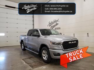 <b>Aluminum Wheels,  Adaptive Cruise Control,  Remote Start,  Blind Spot Detection,  Lane Keep Assist!</b><br> <br> <br> <br>  Work, play and adventure are what the 2025 Ram 1500 was designed to do. <br> <br>The Ram 1500s unmatched luxury transcends traditional pickups without compromising its capability. Loaded with best-in-class features, its easy to see why the Ram 1500 is so popular. With the most towing and hauling capability in a Ram 1500, as well as improved efficiency and exceptional capability, this truck has the grit to take on any task.<br> <br> This silver Crew Cab 4X4 pickup   has a 8 speed automatic transmission and is powered by a  420HP 3.0L Straight 6 Cylinder Engine.<br> <br> Our 1500s trim level is Big Horn. This Ram 1500 Big Horn steps things up with aluminum wheels, front fog lamps,  and other standard features such as class IV towing equipment, heated exterior power mirrors, mobile hotspot internet access, adaptive cruise control and remote engine start. Safety features also include ParkSense front and rear parking sensors, lane keeping assist with lane departure warning, blind spot detection, and collision mitigation. This vehicle has been upgraded with the following features: Aluminum Wheels,  Adaptive Cruise Control,  Remote Start,  Blind Spot Detection,  Lane Keep Assist,  Lane Departure Warning,  Tow Package. <br><br> View the original window sticker for this vehicle with this url <b><a href=http://www.chrysler.com/hostd/windowsticker/getWindowStickerPdf.do?vin=1C6SRFFPXSN536666 target=_blank>http://www.chrysler.com/hostd/windowsticker/getWindowStickerPdf.do?vin=1C6SRFFPXSN536666</a></b>.<br> <br>To apply right now for financing use this link : <a href=https://www.indianheadchrysler.com/finance/ target=_blank>https://www.indianheadchrysler.com/finance/</a><br><br> <br/> Weve discounted this vehicle $3189. See dealer for details. <br> <br>At Indian Head Chrysler Dodge Jeep Ram Ltd., we treat our customers like family. That is why we have some of the highest reviews in Saskatchewan for a car dealership!  Every used vehicle we sell comes with a limited lifetime warranty on covered components, as long as you keep up to date on all of your recommended maintenance. We even offer exclusive financing rates right at our dealership so you dont have to deal with the banks.
You can find us at 501 Johnston Ave in Indian Head, Saskatchewan-- visible from the TransCanada Highway and only 35 minutes east of Regina. Distance doesnt have to be an issue, ask us about our delivery options!

Call: 306.695.2254<br> Come by and check out our fleet of 40+ used cars and trucks and 80+ new cars and trucks for sale in Indian Head.  o~o