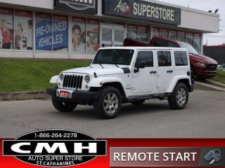<b>GREAT MILEAGE !! VERY CLEAN !! 4X4 !! HARD TOP, 4 DOORS, BLUETOOTH, AUX + USB PORTS, TOUCH DISPLAY SCREEN, STEERING WHEEL AUDIO CONTROLS, CRUISE CONTROL, HEATED SEATS, POWER GROUP, AIR CONDITIONING, REMOTE START, 18-INCH ALLOY WHEELS</b><br>      This  2015 Jeep Wrangler Unlimited is for sale today. <br> <br>Leave the road behind and let the adventure begin in this Jeep Wrangler Unlimited, the ultimate off-roading vehicle. With classic, timeless styling and extreme capability, this SUV appeals to anyone who likes to take their fun off the beaten path. While you can still enjoy the simple pleasures in life, this model also comes with modern technology to enhance comfort and convenience. Four-door convenience makes this a practical everyday SUV thats great for families. Theres simply nothing in the world quite like the Jeep Wrangler Unlimited. This  SUV has 134,497 kms. Its  white in colour  . It has an automatic transmission and is powered by a  285HP 3.6L V6 Cylinder Engine.  This vehicle has been upgraded with the following features: Bluetooth, Remote Engine Start, Heated Front Seats, Steering Wheel Controls, Cruise, Air, Power Windows. <br> To view the original window sticker for this vehicle view this <a href=http://www.chrysler.com/hostd/windowsticker/getWindowStickerPdf.do?vin=1C4BJWEG1FL618207 target=_blank>http://www.chrysler.com/hostd/windowsticker/getWindowStickerPdf.do?vin=1C4BJWEG1FL618207</a>. <br/><br> <br>To apply right now for financing use this link : <a href=https://www.cmhniagara.com/financing/ target=_blank>https://www.cmhniagara.com/financing/</a><br><br> <br/><br>Trade-ins are welcome! Financing available OAC ! Price INCLUDES a valid safety certificate! Price INCLUDES a 60-day limited warranty on all vehicles except classic or vintage cars. CMH is a Full Disclosure dealer with no hidden fees. We are a family-owned and operated business for over 30 years! o~o