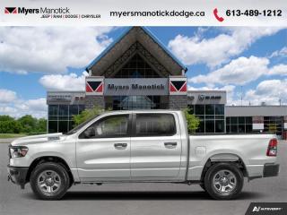 <b>Heavy Duty Suspension,  Tow Package,  Power Mirrors,  Rear Camera!</b><br> <br> <br> <br>Call 613-489-1212 to speak to our friendly sales staff today, or come by the dealership!<br> <br>  Beauty meets brawn with this rugged Ram 1500. <br> <br>The Ram 1500s unmatched luxury transcends traditional pickups without compromising its capability. Loaded with best-in-class features, its easy to see why the Ram 1500 is so popular. With the most towing and hauling capability in a Ram 1500, as well as improved efficiency and exceptional capability, this truck has the grit to take on any task.<br> <br> This bright white Crew Cab 4X4 pickup   has an automatic transmission and is powered by a  395HP 5.7L 8 Cylinder Engine.<br> <br> Our 1500s trim level is Tradesman. This Ram 1500 Tradesman is ready for whatever you throw at it, with a great selection of standard features such as class II towing equipment including a hitch, wiring harness and trailer sway control, heavy-duty suspension, cargo box lighting, and a locking tailgate. Additional features include heated and power adjustable side mirrors, UCconnect 3, push button start, cruise control, air conditioning, vinyl floor lining, and a rearview camera. This vehicle has been upgraded with the following features: Heavy Duty Suspension,  Tow Package,  Power Mirrors,  Rear Camera. <br><br> View the original window sticker for this vehicle with this url <b><a href=http://www.chrysler.com/hostd/windowsticker/getWindowStickerPdf.do?vin=1C6SRFNT9RN146621 target=_blank>http://www.chrysler.com/hostd/windowsticker/getWindowStickerPdf.do?vin=1C6SRFNT9RN146621</a></b>.<br> <br>To apply right now for financing use this link : <a href=https://CreditOnline.dealertrack.ca/Web/Default.aspx?Token=3206df1a-492e-4453-9f18-918b5245c510&Lang=en target=_blank>https://CreditOnline.dealertrack.ca/Web/Default.aspx?Token=3206df1a-492e-4453-9f18-918b5245c510&Lang=en</a><br><br> <br/> Total  cash rebate of $6622 is reflected in the price.   6.49% financing for 96 months. <br> Buy this vehicle now for the lowest weekly payment of <b>$191.17</b> with $0 down for 96 months @ 6.49% APR O.A.C. ( Plus applicable taxes -  $1199  fees included in price    ).  Incentives expire 2024-04-30.  See dealer for details. <br> <br>If youre looking for a Dodge, Ram, Jeep, and Chrysler dealership in Ottawa that always goes above and beyond for you, visit Myers Manotick Dodge today! Were more than just great cars. We provide the kind of world-class Dodge service experience near Kanata that will make you a Myers customer for life. And with fabulous perks like extended service hours, our 30-day tire price guarantee, the Myers No Charge Engine/Transmission for Life program, and complimentary shuttle service, its no wonder were a top choice for drivers everywhere. Get more with Myers!<br> Come by and check out our fleet of 40+ used cars and trucks and 100+ new cars and trucks for sale in Manotick.  o~o