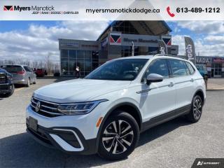 <b>Heated Seats,  Heated Steering Wheel,  Lane Keep Assist,  Android Auto,  Apple CarPlay!</b><br> <br>  Compare at $30890 - Our Price is just $29990! <br> <br>   Sophisticated yet capable, bold yet stylish, this 2022 Tiguan is the best of both worlds. This  2022 Volkswagen Tiguan is for sale today in Manotick. <br> <br>Whether its a weekend warrior or the daily driver this time, this 2022 Tiguan makes every experience easier to manage. Cutting edge tech, both inside the cabin and under the hood, allow for safe, comfy, and connected rides that keep the whole party going. The crossover of the future is already here, and its called the Tiguan.This  SUV has 39,210 kms. Its  white in colour  . It has an automatic transmission and is powered by a  184HP 2.0L 4 Cylinder Engine. <br> <br> Our Tiguans trim level is Trendline. This spacious and comfortable Tiguan Trendline comes very well equipped with 4MOTION all-wheel drive capability, a 6.5 inch touchscreen display that features voice command, Android Auto and Apple CarPlay, heated front seats, a heated steering wheel, and blind spot detection. This sporty and stylish family SUVW also includes stylish aluminum wheels and black exterior accents, automatic LED lights, a 40/20/40 split-folding rear seats, an 8 inch digital cockpit, power heated mirrors and front assist with autonomous emergency braking plus much more!  This vehicle has been upgraded with the following features: Heated Seats,  Heated Steering Wheel,  Lane Keep Assist,  Android Auto,  Apple Carplay,  Blind Spot Detection,  Aluminum Wheels. <br> <br>To apply right now for financing use this link : <a href=https://CreditOnline.dealertrack.ca/Web/Default.aspx?Token=3206df1a-492e-4453-9f18-918b5245c510&Lang=en target=_blank>https://CreditOnline.dealertrack.ca/Web/Default.aspx?Token=3206df1a-492e-4453-9f18-918b5245c510&Lang=en</a><br><br> <br/><br> Buy this vehicle now for the lowest weekly payment of <b>$104.76</b> with $0 down for 96 months @ 9.99% APR O.A.C. ( Plus applicable taxes -  and licensing fees   ).  See dealer for details. <br> <br>If youre looking for a Dodge, Ram, Jeep, and Chrysler dealership in Ottawa that always goes above and beyond for you, visit Myers Manotick Dodge today! Were more than just great cars. We provide the kind of world-class Dodge service experience near Kanata that will make you a Myers customer for life. And with fabulous perks like extended service hours, our 30-day tire price guarantee, the Myers No Charge Engine/Transmission for Life program, and complimentary shuttle service, its no wonder were a top choice for drivers everywhere. Get more with Myers! <br>*LIFETIME ENGINE TRANSMISSION WARRANTY NOT AVAILABLE ON VEHICLES WITH KMS EXCEEDING 140,000KM, VEHICLES 8 YEARS & OLDER, OR HIGHLINE BRAND VEHICLE(eg. BMW, INFINITI. CADILLAC, LEXUS...)<br> Come by and check out our fleet of 40+ used cars and trucks and 110+ new cars and trucks for sale in Manotick.  o~o