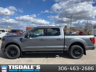 <b>Leather Seats, FX4 Off-Road Package, Premium Audio, 20 inch Aluminum Wheels, Spray-in Bedliner!</b><br> <br> <br> <br>Check out the large selection of new Fords at Tisdales today!<br> <br>  A true class leader in towing and hauling capabilities, this 2024 Ford F-150 isnt your usual work truck, but the best in the business. <br> <br>Just as you mould, strengthen and adapt to fit your lifestyle, the truck you own should do the same. The Ford F-150 puts productivity, practicality and reliability at the forefront, with a host of convenience and tech features as well as rock-solid build quality, ensuring that all of your day-to-day activities are a breeze. Theres one for the working warrior, the long hauler and the fanatic. No matter who you are and what you do with your truck, F-150 doesnt miss.<br> <br> This carbonized grey metallic Crew Cab 4X4 pickup   has an automatic transmission and is powered by a  325HP 2.7L V6 Cylinder Engine.<br> <br> Our F-150s trim level is XLT. This XLT trim steps things up with running boards, dual-zone climate control and a 360 camera system, along with great standard features such as class IV tow equipment with trailer sway control, remote keyless entry, cargo box lighting, and a 12-inch infotainment screen powered by SYNC 4 featuring voice-activated navigation, SiriusXM satellite radio, Apple CarPlay, Android Auto and FordPass Connect 5G internet hotspot. Safety features also include blind spot detection, lane keep assist with lane departure warning, front and rear collision mitigation and automatic emergency braking. This vehicle has been upgraded with the following features: Leather Seats, Fx4 Off-road Package, Premium Audio, 20 Inch Aluminum Wheels, Spray-in Bedliner, Xlt Black Appearance Package Plus Savings. <br><br> View the original window sticker for this vehicle with this url <b><a href=http://www.windowsticker.forddirect.com/windowsticker.pdf?vin=1FTEW3LP5RFA40597 target=_blank>http://www.windowsticker.forddirect.com/windowsticker.pdf?vin=1FTEW3LP5RFA40597</a></b>.<br> <br>To apply right now for financing use this link : <a href=http://www.tisdales.com/shopping-tools/apply-for-credit.html target=_blank>http://www.tisdales.com/shopping-tools/apply-for-credit.html</a><br><br> <br/>    0% financing for 60 months. 1.99% financing for 84 months. <br> Buy this vehicle now for the lowest bi-weekly payment of <b>$470.02</b> with $0 down for 84 months @ 1.99% APR O.A.C. ( Plus applicable taxes -  $699 administration fee included in sale price.   ).  Incentives expire 2024-05-31.  See dealer for details. <br> <br>Tisdales is not your standard dealership. Sales consultants are available to discuss what vehicle would best suit the customer and their lifestyle, and if a certain vehicle isnt readily available on the lot, one will be brought in. o~o