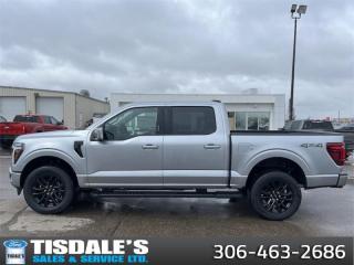 <b>Leather Seats, Lariat Black Appearance Package, Premium Audio, 20 inch Aluminum Wheels, Tow Package!</b><br> <br> <br> <br>Check out the large selection of new Fords at Tisdales today!<br> <br>  A true class leader in towing and hauling capabilities, this 2024 Ford F-150 isnt your usual work truck, but the best in the business. <br> <br>Just as you mould, strengthen and adapt to fit your lifestyle, the truck you own should do the same. The Ford F-150 puts productivity, practicality and reliability at the forefront, with a host of convenience and tech features as well as rock-solid build quality, ensuring that all of your day-to-day activities are a breeze. Theres one for the working warrior, the long hauler and the fanatic. No matter who you are and what you do with your truck, F-150 doesnt miss.<br> <br> This iconic silver metallic Crew Cab 4X4 pickup   has an automatic transmission and is powered by a  400HP 3.5L V6 Cylinder Engine.<br> <br> Our F-150s trim level is Lariat. This F-150 Lariat is decked with great standard features such as premium Bang & Olufsen audio, ventilated and heated leather-trimmed seats with lumbar support, remote engine start, adaptive cruise control, FordPass 5G mobile hotspot, and a 12-inch infotainment screen powered by SYNC 4 with inbuilt navigation, Apple CarPlay and Android Auto. Safety features also include blind spot detection, lane keeping assist with lane departure warning, front and rear collision mitigation, and an aerial view camera system. This vehicle has been upgraded with the following features: Leather Seats, Lariat Black Appearance Package, Premium Audio, 20 Inch Aluminum Wheels, Tow Package, Spray-in Bedliner. <br><br> View the original window sticker for this vehicle with this url <b><a href=http://www.windowsticker.forddirect.com/windowsticker.pdf?vin=1FTFW5L86RFA34297 target=_blank>http://www.windowsticker.forddirect.com/windowsticker.pdf?vin=1FTFW5L86RFA34297</a></b>.<br> <br>To apply right now for financing use this link : <a href=http://www.tisdales.com/shopping-tools/apply-for-credit.html target=_blank>http://www.tisdales.com/shopping-tools/apply-for-credit.html</a><br><br> <br/>    0% financing for 60 months. 2.99% financing for 84 months. <br> Buy this vehicle now for the lowest bi-weekly payment of <b>$560.58</b> with $0 down for 84 months @ 2.99% APR O.A.C. ( Plus applicable taxes -  $699 administration fee included in sale price.   ).  Incentives expire 2024-04-30.  See dealer for details. <br> <br>Tisdales is not your standard dealership. Sales consultants are available to discuss what vehicle would best suit the customer and their lifestyle, and if a certain vehicle isnt readily available on the lot, one will be brought in. o~o