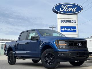 <b>18 Aluminum Wheels, Spray-In Bed Liner!</b><br> <br> <br> <br>  A true class leader in towing and hauling capabilities, this 2024 Ford F-150 isnt your usual work truck, but the best in the business. <br> <br>Just as you mould, strengthen and adapt to fit your lifestyle, the truck you own should do the same. The Ford F-150 puts productivity, practicality and reliability at the forefront, with a host of convenience and tech features as well as rock-solid build quality, ensuring that all of your day-to-day activities are a breeze. Theres one for the working warrior, the long hauler and the fanatic. No matter who you are and what you do with your truck, F-150 doesnt miss.<br> <br> This atlas blue metallic Crew Cab 4X4 pickup   has a 10 speed automatic transmission and is powered by a  325HP 2.7L V6 Cylinder Engine.<br> <br> Our F-150s trim level is STX. This STX trim steps things up with upgraded aluminum wheels, along with great standard features such as class IV tow equipment with trailer sway control, remote keyless entry, cargo box lighting, and a 12-inch infotainment screen powered by SYNC 4 featuring voice-activated navigation, SiriusXM satellite radio, Apple CarPlay, Android Auto and FordPass Connect 5G internet hotspot. Safety features also include blind spot detection, lane keep assist with lane departure warning, front and rear collision mitigation and automatic emergency braking. This vehicle has been upgraded with the following features: 18 Aluminum Wheels, Spray-in Bed Liner. <br><br> View the original window sticker for this vehicle with this url <b><a href=http://www.windowsticker.forddirect.com/windowsticker.pdf?vin=1FTEW2LPXRFA61259 target=_blank>http://www.windowsticker.forddirect.com/windowsticker.pdf?vin=1FTEW2LPXRFA61259</a></b>.<br> <br>To apply right now for financing use this link : <a href=https://www.bourgeoismotors.com/credit-application/ target=_blank>https://www.bourgeoismotors.com/credit-application/</a><br><br> <br/> 0% financing for 60 months. 2.99% financing for 84 months.  Incentives expire 2024-04-30.  See dealer for details. <br> <br>Discount on vehicle represents the Cash Purchase discount applicable and is inclusive of all non-stackable and stackable cash purchase discounts from Ford of Canada and Bourgeois Motors Ford and is offered in lieu of sub-vented lease or finance rates. To get details on current discounts applicable to this and other vehicles in our inventory for Lease and Finance customer, see a member of our team. </br></br>Discover a pressure-free buying experience at Bourgeois Motors Ford in Midland, Ontario, where integrity and family values drive our 78-year legacy. As a trusted, family-owned and operated dealership, we prioritize your comfort and satisfaction above all else. Our no pressure showroom is lead by a team who is passionate about understanding your needs and preferences. Located on the shores of Georgian Bay, our dealership offers more than just vehiclesits an experience rooted in community, trust and transparency. Trust us to provide personalized service, a diverse range of quality new Ford vehicles, and a seamless journey to finding your perfect car. Join our family at Bourgeois Motors Ford and let us redefine the way you shop for your next vehicle.<br> Come by and check out our fleet of 80+ used cars and trucks and 210+ new cars and trucks for sale in Midland.  o~o