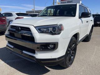 Take a look at this 2021 Toyota 4 Runner! This 7 passenger 4x4 is equipped with back up camera, Bluetooth, Apple Car Play, Android Auto, leather heated and cooled power seats, heated steering wheel, navigation, connected services available, remote starter alloy rims, tow package, roof rack and running boards!This 4 Runner has had one owner, a clean accident history, balance on a factory warranty and is Toyota Certified passing the stringent 160 point inspection so you can drive with confidence!