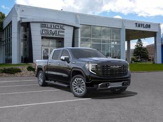 <b>Sunroof,  Massage Seats,  Leather Seats,  Cooled Seats,  Head Up Display!</b><br> <br>   No matter where you’re heading or what tasks need tackling, there’s a premium and capable Sierra 1500 that’s perfect for you. <br> <br>This 2024 GMC Sierra 1500 stands out in the midsize pickup truck segment, with bold proportions that create a commanding stance on and off road. Next level comfort and technology is paired with its outstanding performance and capability. Inside, the Sierra 1500 supports you through rough terrain with expertly designed seats and robust suspension. This amazing 2024 Sierra 1500 is ready for whatever.<br> <br> This void blk Crew Cab 4X4 pickup   has an automatic transmission and is powered by a  420HP 6.2L 8 Cylinder Engine.<br> <br> Our Sierra 1500s trim level is Denali Ultimate. This unmistakable GMC Sierra 1500 Denali Ultimate comes fully loaded with luxurious full grain leather seats and authentic open-pore wood trim, a signature Denali Vader chrome grille and exclusive aluminum wheels, plus a massive 13.4 inch touchscreen display that is paired with wireless Apple CarPlay and Android Auto, a premium 12-speaker Bose audio system, SiriusXM, and a 4G LTE hotspot. Additionally, this stunning pickup truck also features heated and cooled front seats and heated second row seats, a spray-in bedliner, wireless device charging, IntelliBeam LED headlights, remote engine start, forward collision warning and lane keep assist, a trailer-tow package with hitch guidance, LED cargo area lighting, ultrasonic parking sensors, an HD surround vision camera, heads up display, trailer blind spot detection plus so much more! This vehicle has been upgraded with the following features: Sunroof,  Massage Seats,  Leather Seats,  Cooled Seats,  Head Up Display,  Bose Premium Audio,  Wireless Charging. <br><br> <br>To apply right now for financing use this link : <a href=https://www.taylorautomall.com/finance/apply-for-financing/ target=_blank>https://www.taylorautomall.com/finance/apply-for-financing/</a><br><br> <br/> Total  cash rebate of $5300 is reflected in the price. Credit includes $5,300 Non Stackable Delivery Allowance  Incentives expire 2024-05-31.  See dealer for details. <br> <br> <br>LEASING:<br><br>Estimated Lease Payment: $673 bi-weekly <br>Payment based on 6.5% lease financing for 48 months with $0 down payment on approved credit. Total obligation $70,018. Mileage allowance of 16,000 KM/year. Offer expires 2024-05-31.<br><br><br><br> Come by and check out our fleet of 80+ used cars and trucks and 150+ new cars and trucks for sale in Kingston.  o~o