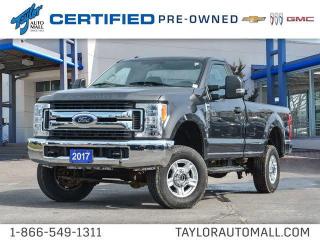 <b>Bluetooth,  Rear View Camera,  Air Conditioning,  Trailer Hitch,  Power Windows!</b><br> <br>    For hauling, towing, and getting the job done, look no further than this rugged F-250. This  2017 Ford F-250 Super Duty is fresh on our lot in Kingston. <br> <br>High-strength, military grade aluminum construction in the body of this F-250 cuts out weight without sacrificing toughness. That weight reduction was reinvested in a fully boxed frame and stronger axles and chassis components. That brilliant engineering doesnt stop in the frame and body - the drivetrain at the heart of this Super Duty delivers the power and torque you need to get the job done. This truck is strong, comfortable, and ready for anything. This   pickup  has 126,544 kms. Its  nice in colour  . It has an automatic transmission and is powered by a  smooth engine.  <br> <br> Our F-250 Super Dutys trim level is XLT. The XLT trim adds some nice features to this Super Duty. It comes with an AM/FM CD/MP3 player with SiriusXM, SYNC with Bluetooth connectivity, a rearview camera, power windows, power doors with remote keyless entry, air conditioning, cruise control, a trailer hitch receiver, telescoping trailer tow mirrors, and more. This vehicle has been upgraded with the following features: Bluetooth,  Rear View Camera,  Air Conditioning,  Trailer Hitch,  Power Windows,  Power Doors,  Cruise Control. <br> To view the original window sticker for this vehicle view this <a href=http://www.windowsticker.forddirect.com/windowsticker.pdf?vin=1FTBF2B67HED62510 target=_blank>http://www.windowsticker.forddirect.com/windowsticker.pdf?vin=1FTBF2B67HED62510</a>. <br/><br> <br>To apply right now for financing use this link : <a href=https://www.taylorautomall.com/finance/apply-for-financing/ target=_blank>https://www.taylorautomall.com/finance/apply-for-financing/</a><br><br> <br/><br> Buy this vehicle now for the lowest bi-weekly payment of <b>$252.37</b> with $0 down for 84 months @ 9.99% APR O.A.C. ( Plus applicable taxes -  Plus applicable fees   / Total Obligation of $45930  ).  See dealer for details. <br> <br>For more information, please call any of our knowledgeable used vehicle staff at (613) 549-1311!<br><br> Come by and check out our fleet of 100+ used cars and trucks and 170+ new cars and trucks for sale in Kingston.  o~o