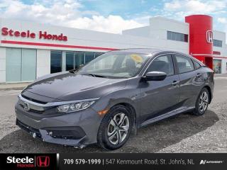 Recent Arrival!New Price!**Market Value Pricing**, Cloth.Certification Program Details: Fresh Oil Change Inspection Free Carfax Full Tank Of Gas2016 Honda Civic LX Purple 4D Sedan FWD 2.0L I4 DOHC 16V i-VTEC CVTWith our Honda inventory, you are sure to find the perfect vehicle. Whether you are looking for a sporty sedan like the Civic or Accord, a crossover like the CR-V, or anything in between, you can be sure to get a great vehicle at Steele Honda. Our staff will always take the time to ensure that you get everything that you need. We give our customers individual attention. The only way we can truly work for you is if we take the time to listen.Our Core Values are aligned with how we conduct business and how we cultivate success. Our People: We provide a healthy, safe environment, that celebrates equity, diversity and inclusion. Our people come first. We support the ongoing development and growth of our employees to build lasting relationships. Integrity: We believe in doing the right thing, with integrity and transparency. We are committed to excellence and delivering the best experience for customers and employees. Innovation: Our continuous innovation will deliver the ultimate personal customer buying experience. We are committed to being industry leaders as a dynamic organization working to bring new, innovative solutions to serve the evolving needs of our customers. Community: Our passion for our business extends into the communities where we live and work. We believe in supporting sustainability and investing in community-focused organizations with a focus on family. Our three pillars of community sponsorship focus are mental health, sick kids, and families in crisis.Awards:* IIHS Canada Top Safety Pick+Reviews:* This generation of Civic attracted shoppers with Hondas reputation for safety and reliability, and many owners report that good looks, a thoughtful and handy interior, and plenty of feature content for the money helped seal the deal. Headlight performance is highly rated, as is a smooth and punchy performance from the turbocharged engine. Source: autoTRADER.ca