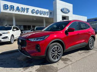 <p class=MsoNoSpacing>KEY FEATURES: 2024 Ford Escape Plug-in Hybrid, Front-wheel drive, Leather seats, Red, 13 in touch screen, <span style=mso-spacerun: yes;> </span>Wireless charging, Bliss with rear cross-traffic alert, fordPass, sync4, 2.5l 4cyl, Lane keep system, navigation, pre-collision assist, remote keyless entry, remote vehicle start, reverse camera, reverse sensors, heated seats, <span style=mso-spacerun: yes;> </span><span style=mso-spacerun: yes;> </span>Auto headlamps, fog lamps and more.</p><p class=MsoNoSpacing><br />Please Call 519-756-6191, Email sales@brantcountyford.ca for more information and availability on this vehicle.<span style=mso-spacerun: yes;>  </span>Brant County Ford is a family owned dealership and has been a proud member of the Brantford community for over 40 years!</p><p class=MsoNoSpacing> </p><p class=MsoNoSpacing><br />** PURCHASE PRICE ONLY (Includes) Fords Delivery Allowance</p><p class=MsoNoSpacing><br />** See dealer for details.</p><p class=MsoNoSpacing>*Please note all prices are plus HST and Licencing.</p><p class=MsoNoSpacing>* Prices in Ontario, Alberta and British Columbia include OMVIC/AMVIC fee (where applicable), accessories, other dealer installed options, administration and other retailer charges.</p><p class=MsoNoSpacing>*The sale price assumes all applicable rebates and incentives (Delivery Allowance/Non-Stackable Cash/3-Payment rebate/SUV Bonus/Winter Bonus, Safety etc</p><p class=MsoNoSpacing>All prices are in Canadian dollars (unless otherwise indicated). Retailers are free to set individual prices.</p>