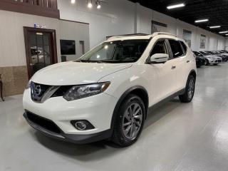 NEW arrival, This 2016 NISSAN ROGUE SL is in absolute AMAZING condition inside and out. Comes with ALL the features from Nissan from 360 camera, leather interior, panoramic roof, heated seat, navigation and much much more.<br>Ranked 2016 best all around performance suv<br>5 star perfect safety rating.<br><br>No Accidents as per Carfax.<br>Extended Warranty available<br>Accessories available at request. H.S.T. & licensing extra.<br>As per omvic regulations this vehicle is not certified and e-tested. Certification and 90 day powertrain warranty is available for $899.<br>FINANCING and LEASING options at preferred rates on O.A.C. on all vehicles.<br>Call us 905-760-1909<br>         <br>Please visit our new 20,000 sqft showroom, No haggle, No hassle in a care free environment with Espresso or Cappuccino by Lavazza on us!<br>