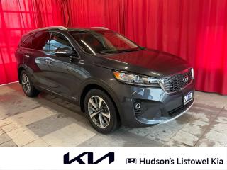 One Owner! This Sorento EX V6 features a 3.3L V6 GDI Engine, 8-Speed Automatic Transmission, Graphite Exterior, Black Leather interior, Heated Front Seats, 14-Way Power Drivers Seat w/ 4-Way Power Lumbar Controls, Drivers Seat Memory Settings, 40/20/40 Folding Rear Seats, 3rd Row 50/50 Split Folding Rear Seats, Keyless Entry, Smart Key, Push Button Start, Power Windows/Door Locks, Rear Vision Camera, Hill Assist Control, Electronic Stability Control, Vehicle Stability Control, Blind-Spot Detection, Rear Cross Traffic Alert, Security System, Heated Leather Wrapped Steering Wheel w/ Audio Controls, AM/FM/MP3 Stereo, Bluetooth, 7 Audio Display, Android Auto® / Apple CarPlay® Equipped, UVO Intelligence, Wireless Phone Charging Pad, AUX/USB Ports, 6 Speakers, Enhanced Supervision Instrument Cluster, Air Conditioning, Dual Zone Auto Climate Control, Rear Climate Ventilation, Cruise Control, Power Heated Outside Mirrors, Automatic Headlights, Trailer Pre-Lighting Wiring, Front Fog Lights, Rear Spoiler, Windshield Wiper De-Icer, Splash Guards, 18 Alloy Wheels. SiriusXM Satellite Radio Services Available. 

<br> <br><i>-- The Larry Hudson Group is a family run automotive organization that has enjoyed growth for over 40 years of business. We have a great selection of new inventory and what we feel are the best reconditioned used cars in Ontario. Hudsons NEED your trade. We can offer you top market value for your current vehicle. Please come and partake in a great buying experience with the Larry Hudson Group in Listowel. FREE CarFax report available with every used vehicle! --</i>