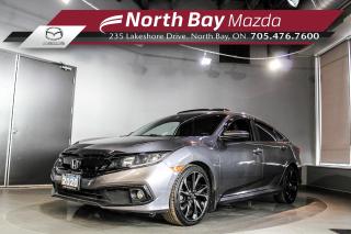 LOW KILOMETER CIVIC SPORT. CLEAN CARFAX RECORD. COMES WITH WINTER TIRES, HEATED FRONT SEATS, AUTOMATIC TRANSMISSION, ANDROID AUTO / APPLE CAR PLAY AND MUCH MORE!!

Why Youll Want to Buy from North Bay Mazda? *The Clubhouse Commitment Pre-Owned Vehicle Program provides you with additional coverage for things such as the 3-year Tire and Rim Coverage, The Clubhouse Powertrain Warranty, coverage for The Little Things like battery, wiper, and bulb replacement, 3- year anti-theft protection and a 7-day exchange policy to give you the ultimate peace of mind when purchasing a pre-owned vehicle. Clubhouse Commitment is an optional coverage which can be purchased at time of sale for a $699 value. Pre-Owned Vehicle purchases are subject to an adjusted price when purchasing with cash. You are eligible for Finance Pricing with a maximum down payment of 15% of listed finance price. Contact us for more details. * Our certified vehicles go through a 120-point Clubhouse Certified Used Vehicle Inspection, and we will provide the Carfax vehicle history documents as well as any available service history. * We competitively price our vehicles below the market average which means that we have already done all the market research for you. Rest assured that you are getting the best deal possible. * We have automotive financial experts who are experienced in dealing with all levels of credit challenges. We also work with all major banks and third-party lenders daily so we are confident that we can get you the best rate available. * As a premier New and Pre-Owned vehicle dealership, we pride ourselves on a superior customer experience and a lifetime of customer care. We are conveniently located at 235 Lakeshore Drive, in North Bay, Ontario. If you cant make it to us, we can accommodate you! Call us today at 705-476-7600 to come in and see this vehicle!