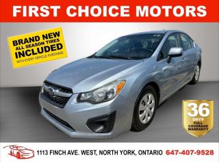 Welcome to First Choice Motors, the largest car dealership in Toronto of pre-owned cars, SUVs, and vans priced between $5000-$15,000. With an impressive inventory of over 300 vehicles in stock, we are dedicated to providing our customers with a vast selection of affordable and reliable options. <br><br>Were thrilled to offer a used 2013 Subaru Impreza 2.0I, silver color with 153,000km (STK#7155) This vehicle was $10990 NOW ON SALE FOR $9990. It is equipped with the following features:<br>- Automatic Transmission<br>- Bluetooth<br>- All wheel drive<br>- Power windows<br>- Power locks<br>- Power mirrors<br>- Air Conditioning<br><br>At First Choice Motors, we believe in providing quality vehicles that our customers can depend on. All our vehicles come with a 36-day FULL COVERAGE warranty. We also offer additional warranty options up to 5 years for our customers who want extra peace of mind.<br><br>Furthermore, all our vehicles are sold fully certified with brand new brakes rotors and pads, a fresh oil change, and brand new set of all-season tires installed & balanced. You can be confident that this car is in excellent condition and ready to hit the road.<br><br>At First Choice Motors, we believe that everyone deserves a chance to own a reliable and affordable vehicle. Thats why we offer financing options with low interest rates starting at 7.9% O.A.C. Were proud to approve all customers, including those with bad credit, no credit, students, and even 9 socials. Our finance team is dedicated to finding the best financing option for you and making the car buying process as smooth and stress-free as possible.<br><br>Our dealership is open 7 days a week to provide you with the best customer service possible. We carry the largest selection of used vehicles for sale under $9990 in all of Ontario. We stock over 300 cars, mostly Hyundai, Chevrolet, Mazda, Honda, Volkswagen, Toyota, Ford, Dodge, Kia, Mitsubishi, Acura, Lexus, and more. With our ongoing sale, you can find your dream car at a price you can afford. Come visit us today and experience why we are the best choice for your next used car purchase!<br><br>All prices exclude a $10 OMVIC fee, license plates & registration  and ONTARIO HST (13%)