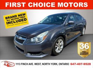 Welcome to First Choice Motors, the largest car dealership in Toronto of pre-owned cars, SUVs, and vans priced between $5000-$15,000. With an impressive inventory of over 300 vehicles in stock, we are dedicated to providing our customers with a vast selection of affordable and reliable options. <br><br>Were thrilled to offer a used 2014 Subaru Legacy 3.6R LIMITED, grey color with 189,000km (STK#7156) This vehicle was $12990 NOW ON SALE FOR $10990. It is equipped with the following features:<br>- Automatic Transmission<br>- Fully loaded<br>- Leather Seats<br>- Sunroof<br>- Heated seats<br>- Navigation<br>- All wheel drive<br>- Bluetooth<br>- Reverse camera<br>- Alloy wheels<br>- Power windows<br>- Power locks<br>- Power mirrors<br>- Air Conditioning<br><br>At First Choice Motors, we believe in providing quality vehicles that our customers can depend on. All our vehicles come with a 36-day FULL COVERAGE warranty. We also offer additional warranty options up to 5 years for our customers who want extra peace of mind.<br><br>Furthermore, all our vehicles are sold fully certified with brand new brakes rotors and pads, a fresh oil change, and brand new set of all-season tires installed & balanced. You can be confident that this car is in excellent condition and ready to hit the road.<br><br>At First Choice Motors, we believe that everyone deserves a chance to own a reliable and affordable vehicle. Thats why we offer financing options with low interest rates starting at 7.9% O.A.C. Were proud to approve all customers, including those with bad credit, no credit, students, and even 9 socials. Our finance team is dedicated to finding the best financing option for you and making the car buying process as smooth and stress-free as possible.<br><br>Our dealership is open 7 days a week to provide you with the best customer service possible. We carry the largest selection of used vehicles for sale under $9990 in all of Ontario. We stock over 300 cars, mostly Hyundai, Chevrolet, Mazda, Honda, Volkswagen, Toyota, Ford, Dodge, Kia, Mitsubishi, Acura, Lexus, and more. With our ongoing sale, you can find your dream car at a price you can afford. Come visit us today and experience why we are the best choice for your next used car purchase!<br><br>All prices exclude a $10 OMVIC fee, license plates & registration  and ONTARIO HST (13%)