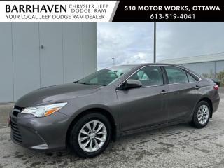 Just IN... One Owner Low KM 2017 Toyota Camry LE. Some of the Feature Options included in the Trim Package are 2.5L L4 DOHC 16-valve Engine, 6-speed automatic transmission with manual mode, 16-inch aluminum alloy wheels, AM/FM/CD stereo radio, Bluetooth Wireless Technology, 6.1-inch display, Rear View Camera, Remote Keyless Entry, USB Connector, 60/40 rear fold down bench, Heated front seats & More. The Camry includes a Clean Car-Proof Report Free of any Insurance or Collison Claims. The Camry has undergone a Complete Detail Cleaning and is all ready for YOU. Nobody deals like Barrhaven Jeep Dodge Ram, come and see us today and we will show you why!!