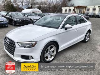 Used 2018 Audi A3 2.0T Komfort QUATTRO, LEATHER, PANO. ROOF, PDC, HT for sale in Ottawa, ON