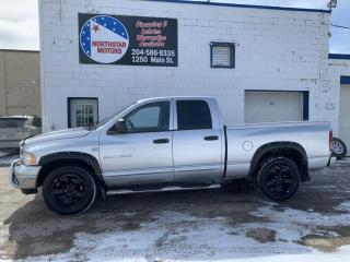 <p>Very clean well maintained Ram 1500 SLT Crew 4x4. Low kms at 196809 and not rusty with many upgrades including hard tonneau cover color matched, new style rims and much more. Quiet strong truck set up well for towing your toys. only $9500 No GST</p>
<p> </p>
<p>Call for details! Clean truck at a great price.</p><br><p>Dealer Permit #1363 All advertized prices are subject to applicable taxes. Bank and In-house financing available. Call for details 204-586-8335 or view at Northstar Motors 1250 Main St Winnipeg. Proudly serving Manitoba for over 30 years!</p>