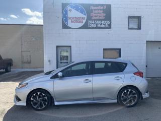 <p>Come check out this immaculate and hard to find Corolla iM. Clean local vehicle bought new in Steinbach with no accident or claims history. Only 73651 KMS! Loaded with options and charm! No GST!</p>
<p>Apply online for quick financing options or drop in 1250 Main Street for a viewing during regular business hours Monday to Friday 9AM to 6PM or call to arrange. </p><br><p>Dealer Permit #1363 All advertized prices are subject to applicable taxes. Bank and In-house financing available. Call for details 204-586-8335 or view at Northstar Motors 1250 Main St Winnipeg. Proudly serving Manitoba for over 30 years!</p>