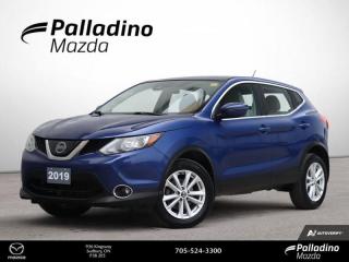 <b>*INCOMING PRE OWNED DEALER TRADE* <br><br>Low Mileage!<br> <br></b><br>     This versatile Nissan Qashqai is a crossover SUV thats big on style. This  2019 Nissan Qashqai is fresh on our lot in Sudbury. <br> <br>The 2019 Qashqai is the ultimate urban crossover that helps you navigate lifes daily adventures, or break your normal routine at a moments notice. This 2019 Nissan Qashqai has incredibly sleek styling and bold design, setting you apart from the rest of the pack. Theres plenty of space for all your friends and with a generous amount of head and legroom, it keeps your crew happy even on longer trips out of town. This low mileage  SUV has just 42,245 kms. Its  caspian blue in colour  . It has an automatic transmission and is powered by a  2.0L I4 16V GDI DOHC engine.  It may have some remaining factory warranty, please check with dealer for details. <br> <br>To apply right now for financing use this link : <a href=https://www.palladinomazda.ca/finance/ target=_blank>https://www.palladinomazda.ca/finance/</a><br><br> <br/><br>Palladino Mazda in Sudbury Ontario is your ultimate resource for new Mazda vehicles and used Mazda vehicles. We not only offer our clients a large selection of top quality, affordable Mazda models, but we do so with uncompromising customer service and professionalism. We takes pride in representing one of Canadas premier automotive brands. Mazda models lead the way in terms of affordability, reliability, performance, and fuel efficiency.The advertised price is for financing purchases only. All cash purchases will be subject to an additional surcharge of $2,501.00. This advertised price also does not include taxes and licensing fees.<br> Come by and check out our fleet of 90+ used cars and trucks and 90+ new cars and trucks for sale in Sudbury.  o~o