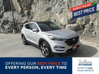 <p> and technology. Heres an overview of what you can expect from this model:

Performance: The 2016 Tucson Limited AWD typically comes equipped with a 1.6-liter turbocharged four-cylinder engine paired with a seven-speed dual-clutch automatic transmission. This setup provides a good balance of power and fuel efficiency</p>
<p> delivering around 175 horsepower and 195 lb-ft of torque. The all-wheel-drive system enhances traction and stability</p>
<p> particularly in adverse weather conditions or light off-road driving.

Fuel Efficiency: Thanks to its turbocharged engine and efficient transmission</p>
<p> the Tucson Limited AWD offers respectable fuel economy for its class. Expect to achieve around 23-28 mpg combined</p>
<p> depending on driving conditions and terrain.

Exterior Design: The 2016 Tucson features a sleek and modern exterior design</p>
<p> with Hyundais signature hexagonal grille and sculpted lines giving it a contemporary look. The Limited trim often includes premium features such as LED headlights</p>
<p> the Tucson Limited offers a well-appointed cabin with upscale materials and a range of comfort and convenience features. Depending on the trim level</p>
<p> with ample room for passengers and cargo.

Safety Features: The 2016 Tucson comes equipped with a variety of advanced safety features</p>
<p> and more. These features contribute to the Tucsons excellent safety ratings and help provide peace of mind for drivers and passengers.

Overall</p>
<p> making it a solid choice in the competitive compact SUV segment.

Our used vehicle pricing is updated daily to ensure that you are being offered a competitive price as compared to similar vehicles across the province. When you buy from Sudbury Hyundai you know that you are getting the best possible price</p>
<a href=http://www.sudburyhyundai.com/used/Hyundai-Tucson-2016-id10592152.html>http://www.sudburyhyundai.com/used/Hyundai-Tucson-2016-id10592152.html</a>