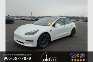 Used 2021 Tesla Model 3 STANDARD + I  WHITE ON WHITE for sale in Concord, ON