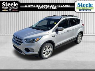 Value Market Pricing, 4WD, Automatic temperature control, Dual front impact airbags, Exterior Parking Camera Rear, Four wheel independent suspension, Heated Cloth Front Bucket Seats, Heated door mirrors, Heated front seats, Knee airbag, Power door mirrors, Power steering, Remote keyless entry.Silver 2017 Ford Escape SE 4WD 6-Speed Automatic 1.5L EcoBoost Come visit Annapolis Valleys GM Giant! We do not inflate our prices! We utilize state of the art live software technology to help determine the best price for our used inventory. That technology provides our customers with Fair Market Value Pricing!. Come see us and ask us about the Market Pricing Report on any of our used vehicles.Certified. Certification Program Details: 85 Point Inspection Fresh Oil Change 2 Years MVI Full Tank Of Gas Full Vehicle DetailSteele Valley Chevrolet Buick GMC offers a wide range of new and used cars to Kentville drivers. Our vehicles undergo a 117-point check before being put out for sale, and they also come with a warranty and an auto-check certified history. We also provide concise financing options to you. If local dealerships in your vicinity do not have the models and prices you are looking for, look no further and head straight to Steele Valley Chevrolet Buick GMC. We will make sure that we satisfy your expectations and let you leave with a happy face.Reviews:* Owners appreciate a modern and unique cabin layout, peace of mind in bad weather, and pleasing performance from the turbocharged engines, particularly the larger 2.0L unit. Controls are said to be easy to use, and interfaces are easily learned. Plenty of at-hand storage is fitted within reach of all occupants to help keep organized and tidy on the move, and the tall and upright driving position helps add confidence. Good brake feel is also noted, particularly during hard stops. Source: autoTRADER.ca