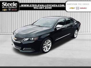 Value Market Pricing.Awards:* JD Power Canada Dependability Study New Price! Black 2019 Chevrolet Impala Premier 2LZ FWD 6-Speed Automatic Electronic with Overdrive 3.6L V6 DI DOHC Come visit Annapolis Valleys GM Giant! We do not inflate our prices! We utilize state of the art live software technology to help determine the best price for our used inventory. That technology provides our customers with Fair Market Value Pricing!. Come see us and ask us about the Market Pricing Report on any of our used vehicles.Certified. GM Certified Details:* 3 months or 5,000 kilometres (whichever comes first) which can be extended or upgraded to an even more comprehensive Certified Pre-Owned Vehicle Protection Plan* Current students, recent graduates and full/part-time students eligible for $500 student bonus offer on the purchase of an eligible certified pre-owned vehicle. Offer valid from January 4, 2023 - January 2, 2024. Certified PRE-OWNED OFFERS FOR CANADIAN NEWCOMERS. To make Canada feel more like home, were offering $500 off any eligible Certified Pre-Owned Chevrolet, Buick or GMC vehicle as a welcoming gift. Free 3-month SiriusXM Trial. 1-month OnStar Trial. GM Owner Centre and Mobile App* 150+ Point Inspection* Exchange policy is 30 days or 2,500 kilometres, whichever comes first* 4.99% Financing for 24 Months On Eligible Certified Pre-Owned Models 24 Months - 4.99% 36 Months - 6.49% 48 Months - 6.49% 60 Months - 6.99% 72 Months - 6.99% 84 Months - 6.99%* 24/7 roadside assistance for 3 months or 5,000 km (whichever comes first)Steele Valley Chevrolet Buick GMC offers a wide range of new and used cars to Kentville drivers. Our vehicles undergo a 117-point check before being put out for sale, and they also come with a warranty and an auto-check certified history. We also provide concise financing options to you. If local dealerships in your vicinity do not have the models and prices you are looking for, look no further and head straight to Steele Valley Chevrolet Buick GMC. We will make sure that we satisfy your expectations and let you leave with a happy face.