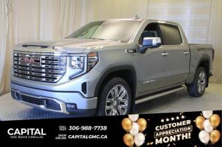 This 2024 GMC Sierra 1500 in Sterling Metallic is equipped with 4WD and Turbocharged Diesel I6 3.0L/183 engine.The Next Generation Sierra redefines what it means to drive a pickup. The redesigned for 2019 Sierra 1500 boasts all-new proportions with a larger cargo box and cabin. It also shaves weight over the 2018 model through the use of a lighter boxed steel frame and extensive use of aluminum in the hood, tailgate, and doors.To help improve the hitching and towing experience, the available ProGrade Trailering System combines intelligent technologies to offer an in-vehicle Trailering App, a companion to trailering features in the myGMC app and multiple high-definition camera views.GMC has altered the pickup landscape with groundbreaking innovation that includes features such as available Rear Camera Mirror and available Multicolour Heads-Up Display that puts key vehicle information low on the windshield. Innovative safety features such as HD Surround Vision and Lane Change Alert with Side Blind Zone alert will also help you feel confident and in control in the Next Generation Seirra.Key features of the Sierra Denali include: Taller stance and more dominant presence, GMC MultiPro Tailgate, Adaptive Rice Control, Authentic perforated Forge leather-appointed seating and open-pore ash wood trim, Available Head-Up Display and HD Rear Camera Mirror, and Available 420 hp 6.2L V8 with 10-speed automatic transmission.Check out this vehicles pictures, features, options and specs, and let us know if you have any questions. Helping find the perfect vehicle FOR YOU is our only priority.P.S...Sometimes texting is easier. Text (or call) 306-988-7738 for fast answers at your fingertips!Dealer License #914248Disclaimer: All prices are plus taxes & include all cash credits & loyalties. See dealer for Details.