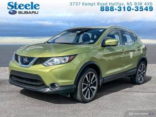 Recent Arrival! Odometer is 37250 kilometers below market average! Green 2017 Nissan Qashqai SL AWD CVT with Xtronic 2.0L DOHC Atlantic Canadas largest Subaru dealer.All Wheel Drive, Alloy wheels, Automatic temperature control, Electronic Stability Control, Emergency communication system: NissanConnect Services, Front dual zone A/C, Fully automatic headlights, Heated front seats, Heated steering wheel, Leather Appointed Seat Trim, NissanConnect w/Navigation, Power driver seat, Power moonroof, Radio: AM/FM/CD/AUX Audio System w/Nav, Speed-Sensitive Wipers, Steering wheel mounted audio controls, Telescoping steering wheel, Tilt steering wheel.WE MAKE IT EASY!Reviews:* The Qashqais high-end features were sometimes-pricey add-ons, but most owners say theyre worth the investment, with the parking camera system and premium stereo system in particular being among the favourites. Compact manoeuvrability and all-weather confidence were noted, as were approachable safety and connectivity features. Source: autoTRADER.ca