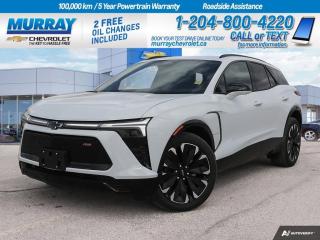 Take a look at this stunning 2024 Chevrolet Blazer EV, in the eAWD RS EAWD RS trim. This Sport Utility vehicle is perfect for those seeking a mix of sporty design, cutting-edge technology, and eco-friendly performance. As a brand-new vehicle, its ready to offer a smooth and hassle-free driving experience right from the get-go.  Under the hood, youll find an Electric engine mated to a 1-Speed Transmission. This combination offers an incredibly smooth ride and instantaneous acceleration, making it a joy to drive in the city or on the highway. Plus, as an electric vehicle, youll enjoy the benefits of reduced running costs and zero tailpipe emissions, making this Blazer EV a fantastic choice for the environmentally conscious driver.  Being a part of the RS trim, this Blazer EV features a sporty design thats sure to turn heads wherever you go. Its not just about looks, though. This SUV is equipped with state-of-the-art technology that enhances safety, comfort, and entertainment on every journey.  At Murray Chevrolet Winnipeg, were proud to offer top-notch vehicles that meet the high standards of our discerning customers. This new 2024 Chevrolet Blazer EV is no exception. Come down to our dealership today to experience this electric powerhouse for yourself!  Includes $5000 Federal Rebate Dealer Permit #1740