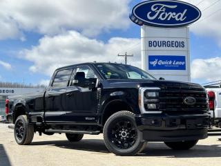 <b>Leather Seats, Lariat Ultimate Package, Premium Audio, Diesel Engine, Reverse Sensing System!</b><br> <br> <br> <br>  This Ford F-350 boasts a quiet cabin, a compliant ride, and incredible capability. <br> <br>The most capable truck for work or play, this heavy-duty Ford F-350 never stops moving forward and gives you the power you need, the features you want, and the style you crave! With high-strength, military-grade aluminum construction, this F-350 Super Duty cuts the weight without sacrificing toughness. The interior design is first class, with simple to read text, easy to push buttons and plenty of outward visibility. This truck is strong, extremely comfortable and ready for anything. <br> <br> This agate black sought after diesel Crew Cab 4X4 pickup   has a 10 speed automatic transmission and is powered by a  475HP 6.7L 8 Cylinder Engine.<br> <br> Our F-350 Super Dutys trim level is Lariat. Experience rugged capability and luxury in this F-350 Lariat trim, which features leather-trimmed heated and ventilated front seats with power adjustment, memory function and lumbar support, a heated leather-wrapped steering wheel, voice-activated dual-zone automatic climate control, power-adjustable pedals, a sonorous 8-speaker Bang & Olufsen audio system, and two 120-volt AC power outlets. This truck is also ready to get busy, with equipment such as class V towing equipment with a hitch, trailer wiring harness, a brake controller and trailer sway control, beefy suspension with heavy duty shock absorbers, power extendable trailer style mirrors, and LED headlights with front fog lamps and automatic high beams. Connectivity is handled by a 12-inch infotainment screen powered by SYNC 4, bundled with Apple CarPlay, Android Auto, inbuilt navigation, and SiriusXM satellite radio. Safety features also include a surround camera system, pre-collision assist with automatic emergency braking and cross-traffic alert, blind spot detection, rear parking sensors, forward collision mitigation, and a cargo bed camera. This vehicle has been upgraded with the following features: Leather Seats, Lariat Ultimate Package, Premium Audio, Diesel Engine, Reverse Sensing System, 20 Inch Aluminum Wheels, Tailgate Step. <br><br> View the original window sticker for this vehicle with this url <b><a href=http://www.windowsticker.forddirect.com/windowsticker.pdf?vin=1FT8W3BT3REC96318 target=_blank>http://www.windowsticker.forddirect.com/windowsticker.pdf?vin=1FT8W3BT3REC96318</a></b>.<br> <br>To apply right now for financing use this link : <a href=https://www.bourgeoismotors.com/credit-application/ target=_blank>https://www.bourgeoismotors.com/credit-application/</a><br><br> <br/> 5.99% financing for 84 months.  Incentives expire 2024-04-30.  See dealer for details. <br> <br>Discount on vehicle represents the Cash Purchase discount applicable and is inclusive of all non-stackable and stackable cash purchase discounts from Ford of Canada and Bourgeois Motors Ford and is offered in lieu of sub-vented lease or finance rates. To get details on current discounts applicable to this and other vehicles in our inventory for Lease and Finance customer, see a member of our team. </br></br>Discover a pressure-free buying experience at Bourgeois Motors Ford in Midland, Ontario, where integrity and family values drive our 78-year legacy. As a trusted, family-owned and operated dealership, we prioritize your comfort and satisfaction above all else. Our no pressure showroom is lead by a team who is passionate about understanding your needs and preferences. Located on the shores of Georgian Bay, our dealership offers more than just vehiclesits an experience rooted in community, trust and transparency. Trust us to provide personalized service, a diverse range of quality new Ford vehicles, and a seamless journey to finding your perfect car. Join our family at Bourgeois Motors Ford and let us redefine the way you shop for your next vehicle.<br> Come by and check out our fleet of 80+ used cars and trucks and 130+ new cars and trucks for sale in Midland.  o~o