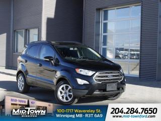 Recent Arrival!<BR><BR><BR>Black 2021 Ford EcoSport SE FWD EcoBoost 1.0L I3 GTDi DOHC Turbocharged VCT 6-Speed Automatic<BR><BR><BR>For further information please contact MidTown Ford sales department directly at 204-284-7650. Dealer #9695.