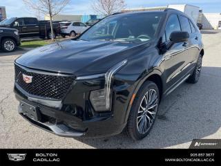 <b>Sunroof, Leather Seats, Technology Package, 20 Alloys Wheels!</b><br> <br> <br> <br>Luxury Tax is not included in the MSRP of all applicable vehicles.<br> <br>  With this XT4, you dont have to splurge in excess to experience quintessential Cadillac luxury. <br> <br>In the perpetually competitive luxury crossover SUV segment, this Cadillac XT4 will appeal to buyers who value a stylish design, a spacious interior, and a traditionally upright SUV-like driving position. The cabin has a modern appearance with plenty of standard and optional technology and infotainment features. With superb handling and economy on the road, this XT4 remains a practical and stylish option in this popular vehicle segment.<br> <br> This stellar black metallic  SUV  has an automatic transmission and is powered by a  235HP 2.0L 4 Cylinder Engine.<br> <br> Our XT4s trim level is Sport. Upgrading to this XT4 Sport adds rewards you with leather seating upholstery, a power liftgate for rear cargo access, and cruise control. This trim is also decked with great standard features such as heated front and rear seats, a heated steering wheel, an immersive 33-inch screen with wireless Apple CarPlay and Android Auto, active noise cancellation, wi-fi hotspot capability, dual-zone climate control, and adaptive remote start. Safety features include lane keeping assist with lane departure warning, blind zone steering assist, HD rear vision camera, and rear park assist. This vehicle has been upgraded with the following features: Sunroof, Leather Seats, Technology Package, 20 Alloys Wheels. <br><br> <br>To apply right now for financing use this link : <a href=http://www.boltongm.ca/?https://CreditOnline.dealertrack.ca/Web/Default.aspx?Token=44d8010f-7908-4762-ad47-0d0b7de44fa8&Lang=en target=_blank>http://www.boltongm.ca/?https://CreditOnline.dealertrack.ca/Web/Default.aspx?Token=44d8010f-7908-4762-ad47-0d0b7de44fa8&Lang=en</a><br><br> <br/> See dealer for details. <br> <br>At Bolton Motor Products, we offer new and pre-enjoyed luxury Cadillacs in Bolton. Our sales staff will help you find that new or used car you have been searching for in the Bolton, Brampton, Nobleton, Kleinburg, Vaughan, & Maple area. o~o